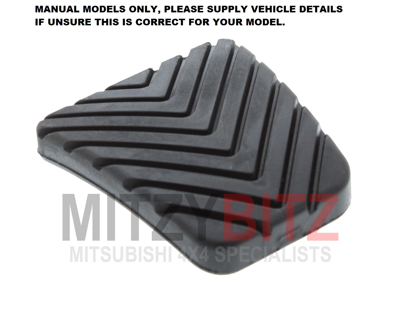 CLUTCH OR BRAKE PEDAL COVER RUBBER PAD MITSUBISHI L200 KL1T Series 5 2.4 DiD
