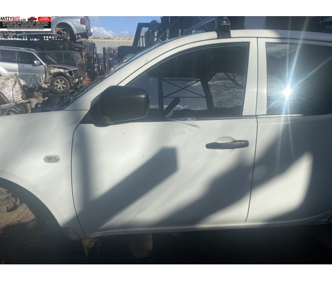 FRONT LEFT WHITE BARE DOOR PANEL ONLY FOR A MITSUBISHI DOOR - 