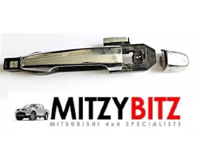 REAR LEFT CHROME OUTSIDE DOOR HANDLE FOR A MITSUBISHI KA,B0# - REAR LEFT CHROME OUTSIDE DOOR HANDLE