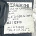 REAR CENTRE SEAT BELT FOR A MITSUBISHI SEAT - 