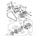 AIR CON COMPRESSOR BRACKET AND PULLEY FOR A MITSUBISHI V80,90# - AIR CON COMPRESSOR BRACKET AND PULLEY