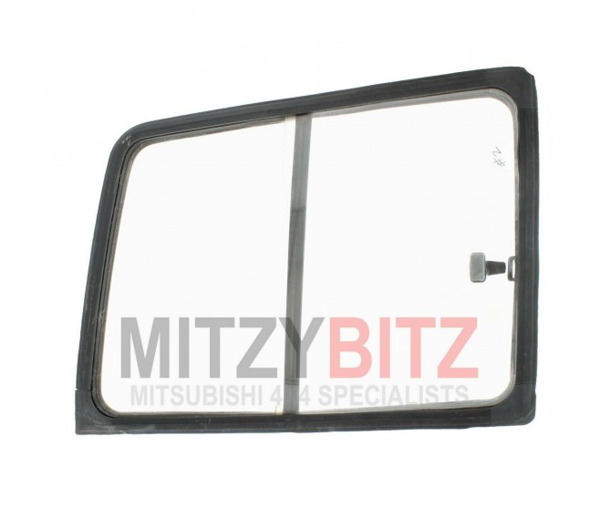 REAR RIGHT BOOT SLIDING GLASS WINDOW  FOR A MITSUBISHI L04,14# - QTR WINDOW GLASS & MOULDING