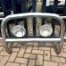 FRONT CHROME BULL BAR WITH SPOT LIGHTS  FOR A MITSUBISHI PAJERO - V45W