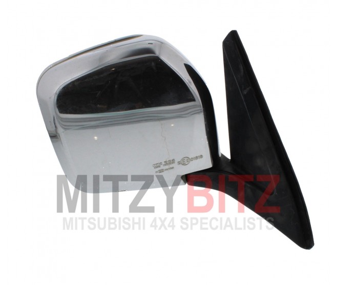 CHROME WING MIRROR FRONT RIGHT DOOR FOR A MITSUBISHI V20-50# - OUTSIDE REAR VIEW MIRROR
