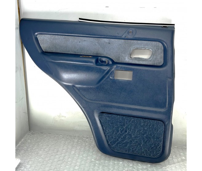 REAR LEFT DOOR CARD BLUE FOR A MITSUBISHI PAJERO - V44WG