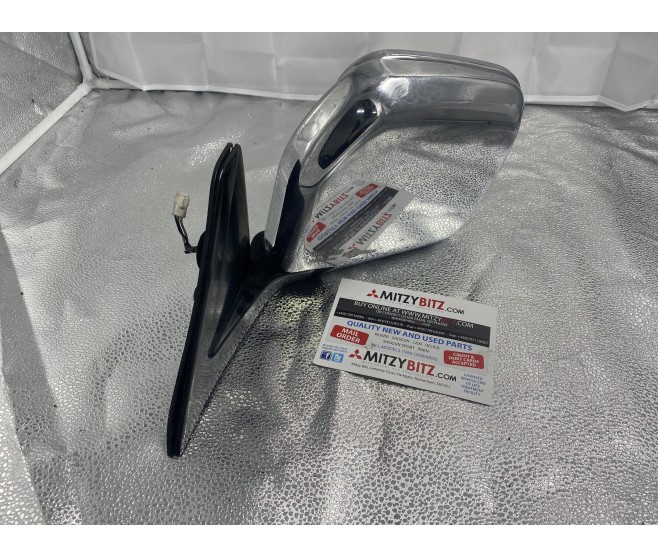 FRONT LEFT DOOR  CHROME WING MIRROR FOR A MITSUBISHI V10-40# - OUTSIDE REAR VIEW MIRROR
