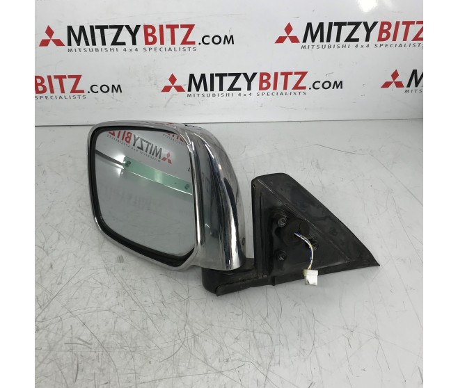 FRONT LEFT CHROME WING MIRROR FOR A MITSUBISHI L200 - K74T