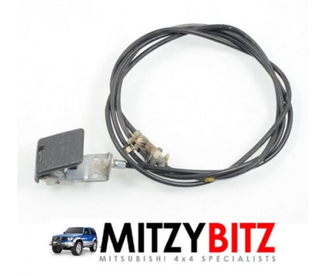 BONNET RELEASE CABLE & PULL HANDLE FOR A MITSUBISHI V60,70# - BONNET RELEASE CABLE & PULL HANDLE
