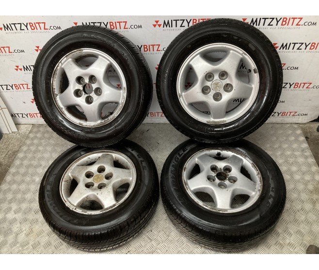 ALLOY WHEELS AND TYRES 16 X4 FOR A MITSUBISHI H60,70# - ALLOY WHEELS AND TYRES 16 X4