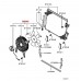 AIR CONDENSER FAN MOTOR AND SHROUD FOR A MITSUBISHI V70# - AIR CONDENSER FAN MOTOR AND SHROUD