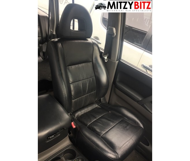 BLACK LEATHER FRONT LEFT HEATED SEAT FOR A MITSUBISHI V60,70# - FRONT SEAT
