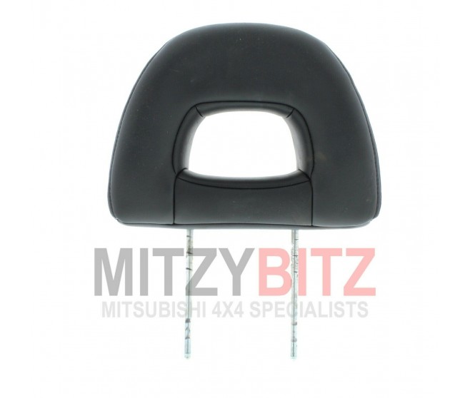 BLACK LEATHER HEADREST SECOND ROW OUTER FOR A MITSUBISHI SEAT - 