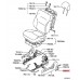 SEAT RECLINE TILT LEVER FRONT LEFT FOR A MITSUBISHI H60,70# - SEAT RECLINE TILT LEVER FRONT LEFT