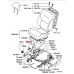 SEAT RECLINE TILT LEVER FRONT RIGHT FOR A MITSUBISHI PAJERO IO - H66W