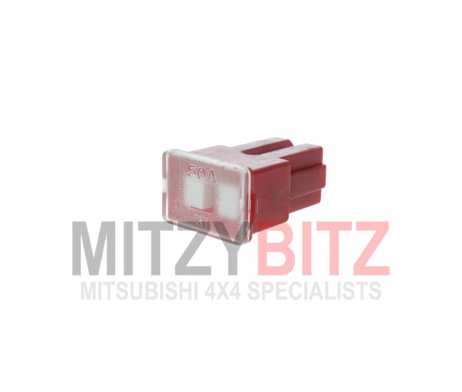 50 AMP RED PUSH IN FUSE FLAT STYLE FOR A MITSUBISHI V90# - 50 AMP RED PUSH IN FUSE FLAT STYLE