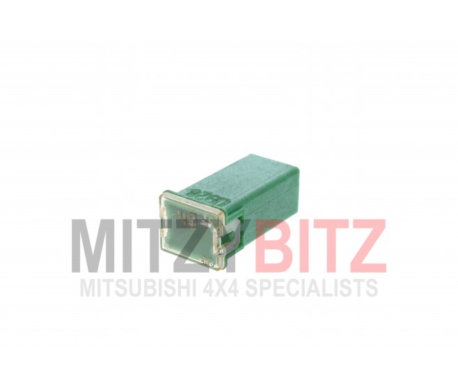 40 AMP GREEN PUSH IN FUSE (FLAT TOP STYLE) FOR A MITSUBISHI V10-40# - 40 AMP GREEN PUSH IN FUSE (FLAT TOP STYLE)