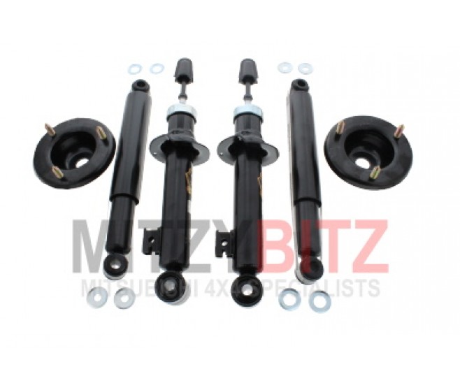 FRONT & REAR SHOCK ABSORBERS PLUS TOP MOUNTS FOR A MITSUBISHI L200 - KB4T