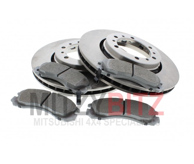 FRONT BRAKE DISCS AND PADS FOR A MITSUBISHI DELICA SPACE GEAR/CARGO - PD8W