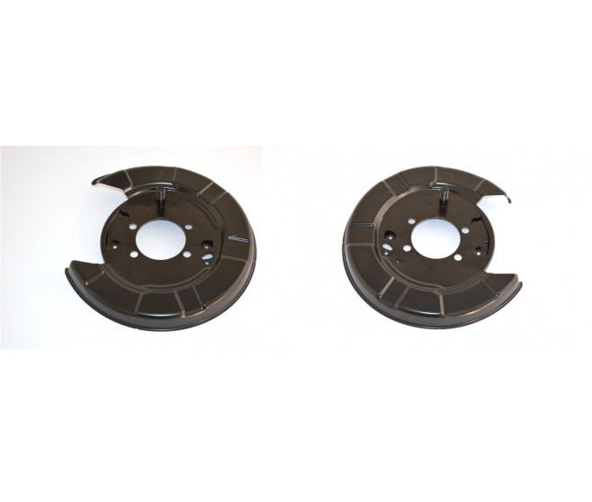 PAIR OF REAR BRAKE DISC DUST COVER BACKING PLATES	 FOR A MITSUBISHI V80,90# - PAIR OF REAR BRAKE DISC DUST COVER BACKING PLATES	