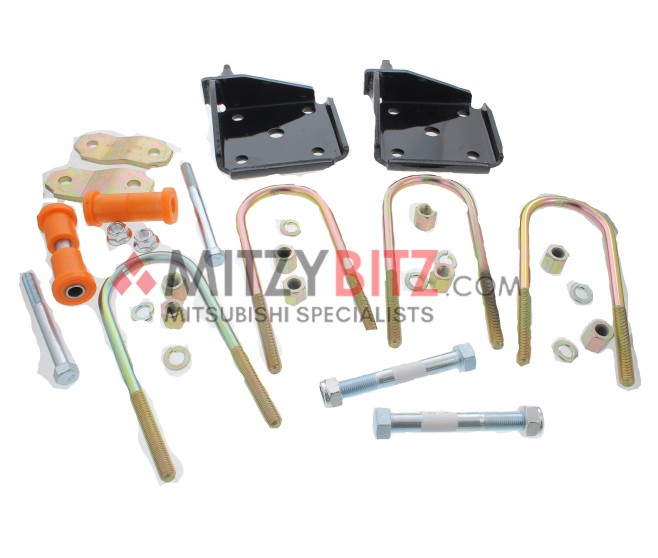 REAR LEAF SPRING FITTING KIT WITH HANGER PLATES  FOR A MITSUBISHI L200 - K72T