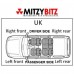 REAR LEAF SPRING FITTING KIT WITH HANGER PLATES  FOR A MITSUBISHI L200 - K65T