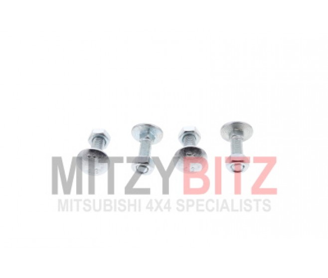 CHROME ROUND HEAD SIDE STEP BOLTS X4 FOR A MITSUBISHI V30,40# - STEP PLATE