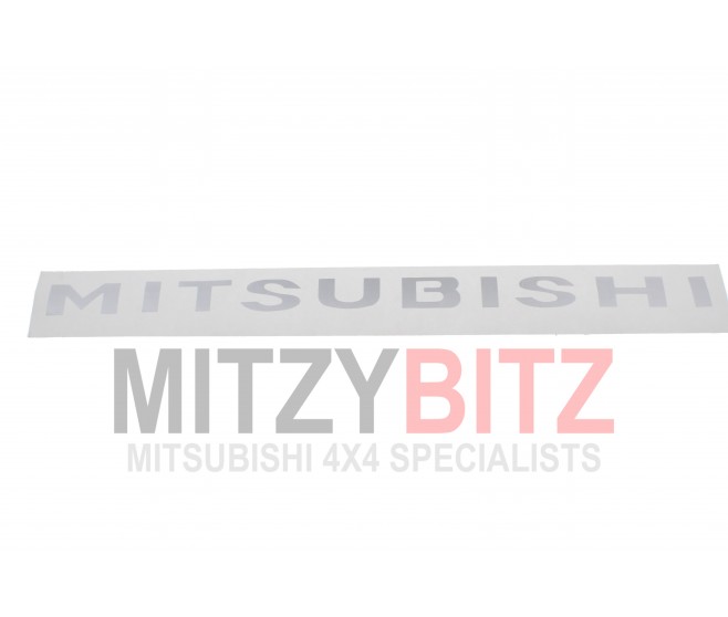 SILVER MITSUBISHI DECAL STICKER FOR A MITSUBISHI PAJERO/MONTERO - V46W