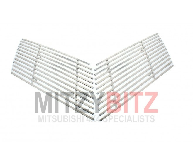 FRONT GRILLE CHROME BILLET COVERS FOR A MITSUBISHI BODY - 