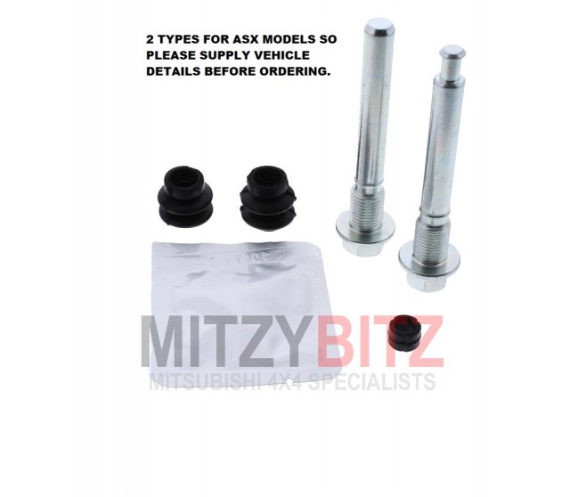 REAR SLIDER PINS AND RUBBERS KIT FOR A MITSUBISHI BRAKE - 