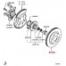 FRONT BRAKE DISC 332MM VENTED FOR A MITSUBISHI V90# - FRONT AXLE HUB & DRUM