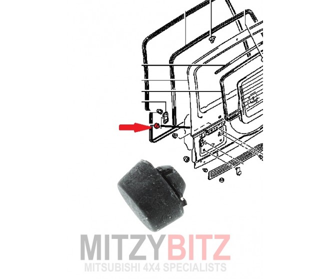 TAILGATE DOOR DAMPER FOR A MITSUBISHI BODY - 