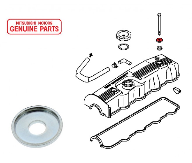 ROCKER COVER TOP BOLT TO SEAL WASHER FOR A MITSUBISHI ENGINE - 