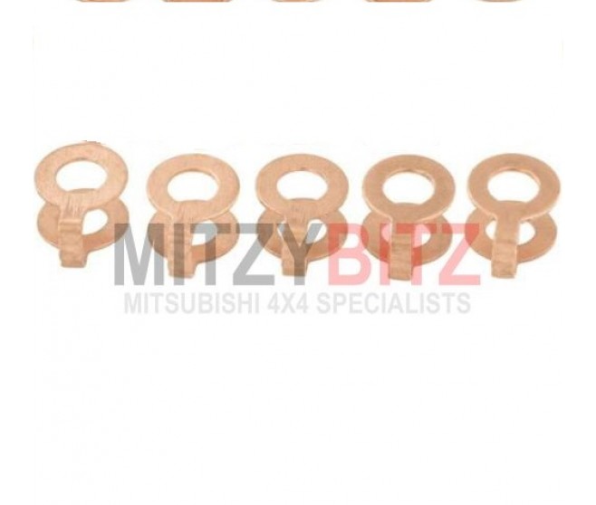 FUEL INJECTOR COPPER WASHER GASKET X5 FOR A MITSUBISHI PAJERO - V68W