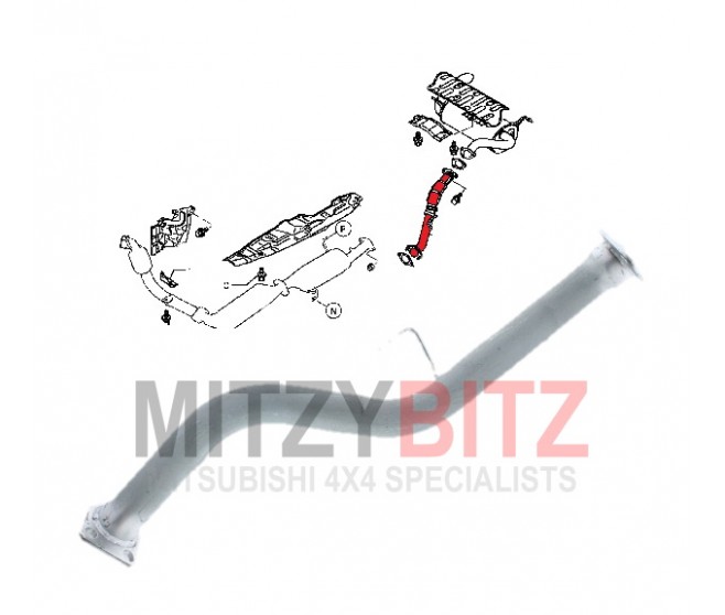 AFTER DPF EXHAUST PIPE  FOR A MITSUBISHI V80,90# - EXHAUST PIPE & MUFFLER