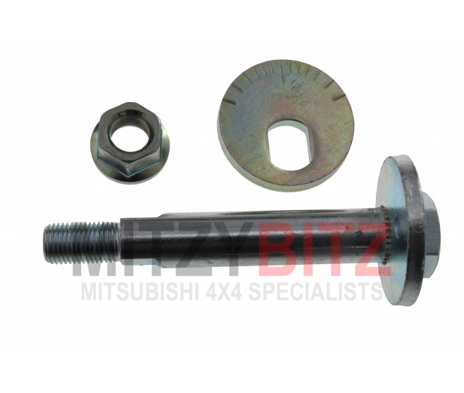 FRONT LOWER ARM CAMBER BOLT NUT AND WASHER FOR A MITSUBISHI KA,B0# - FRONT LOWER ARM CAMBER BOLT NUT AND WASHER