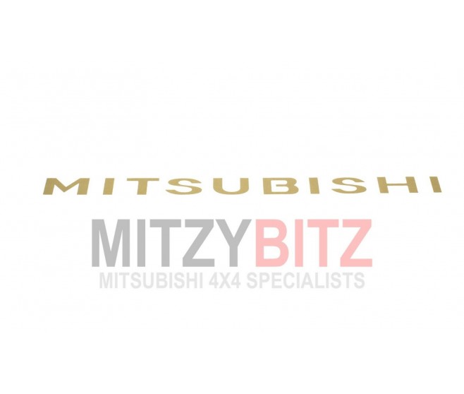 GOLD MITSUBISHI DECAL STICKER FOR A MITSUBISHI PAJERO/MONTERO - V24W