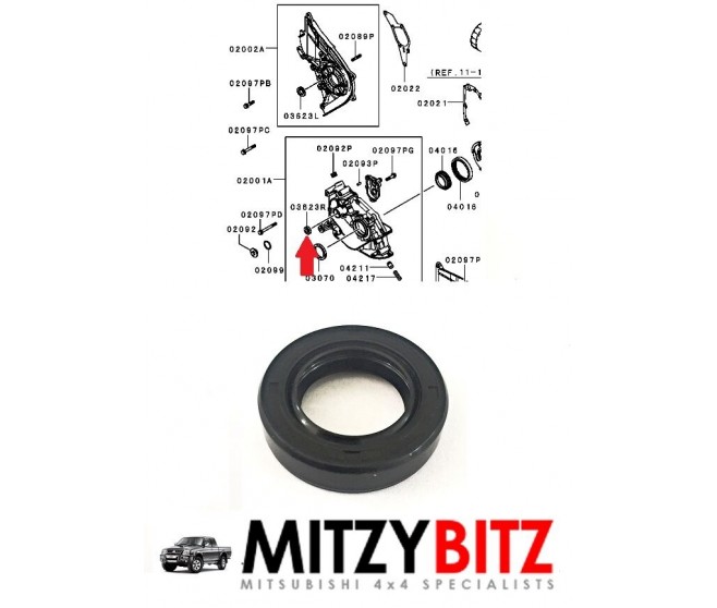 BALANCER SHAFT OIL SEAL FRONT RIGHT FOR A MITSUBISHI K0-K3# - BALANCER SHAFT OIL SEAL FRONT RIGHT