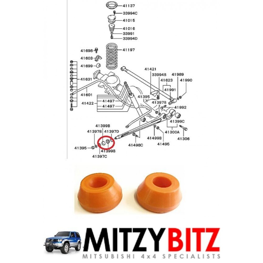 Rear Suspension Trailing Arm Front Bushes For A Mitsubishi Pajero V25w Buy Online From Mitzybitz