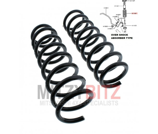 REAR COIL SPRINGS 20% STRONGER FOR A MITSUBISHI OUTLANDER - CW6W
