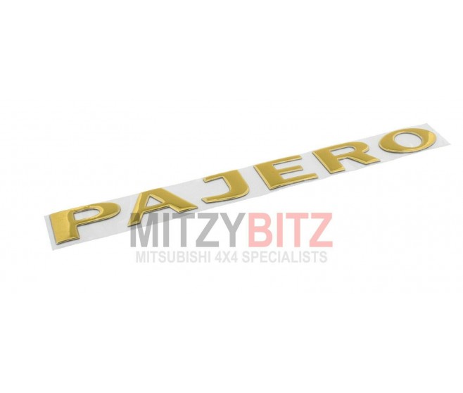 PAJERO GOLD DECAL RAISED STICKER  FOR A MITSUBISHI PAJERO/MONTERO - V68W