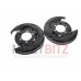  PAIR OF REAR BRAKE DISC DUST COVER BACKING PLATES FOR A MITSUBISHI BRAKE - 